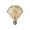 LED filamentpære E27 4W diamantform amber 2700K fra Trio Lighting forfra