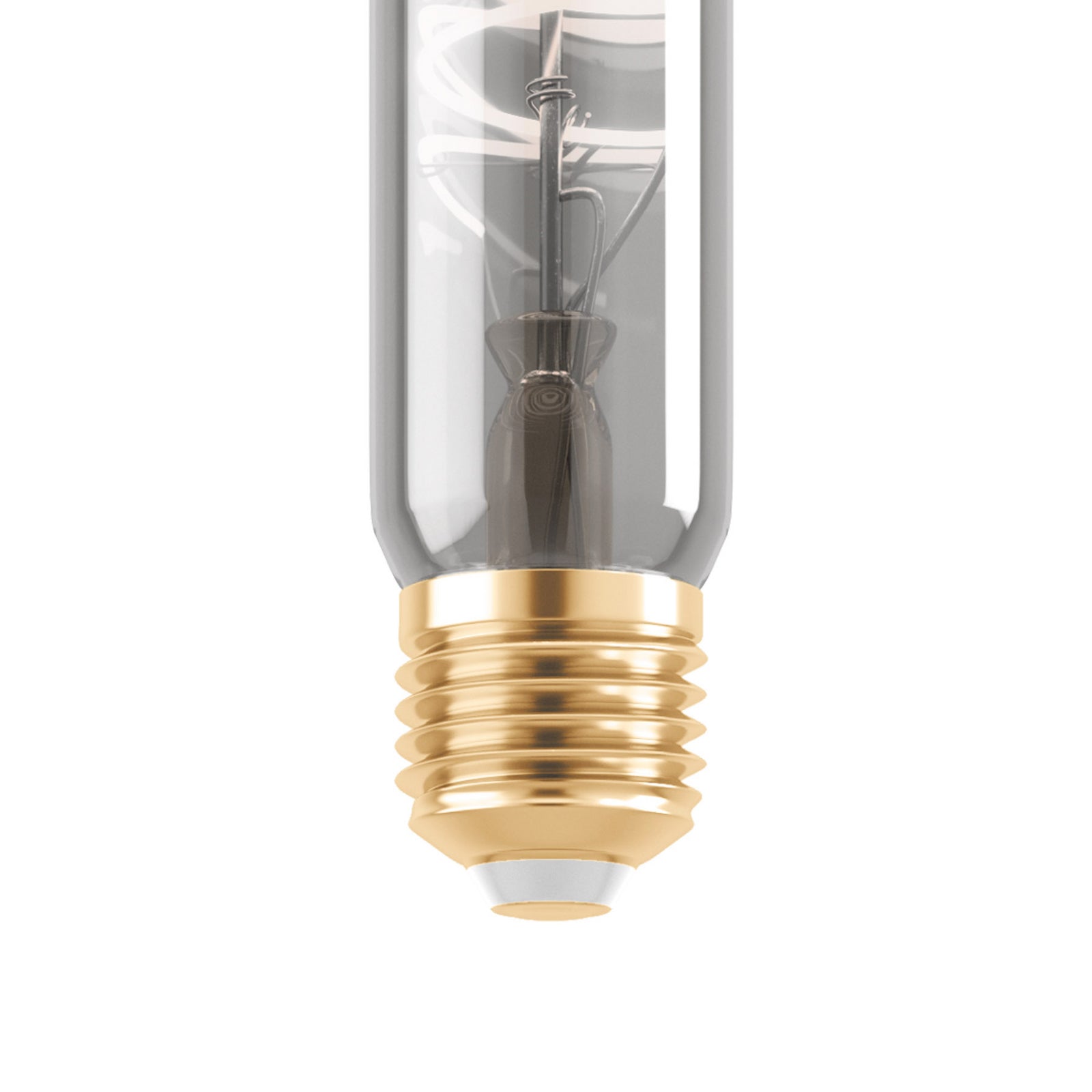 LED filamentpære E27 4W T30 rørform 1700K røykfarget bakside