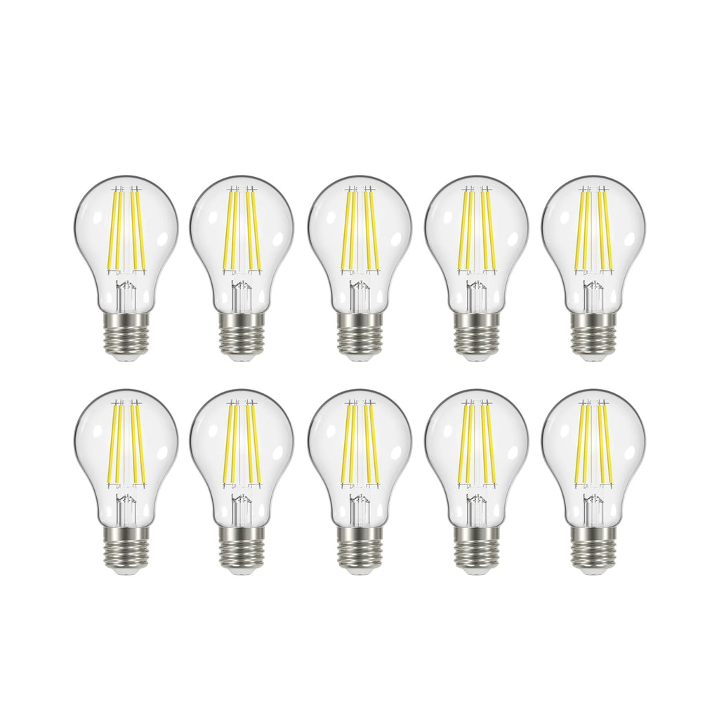 LED filamentpære E27 5W 2700K 1060 lm klar 10-pack forfra