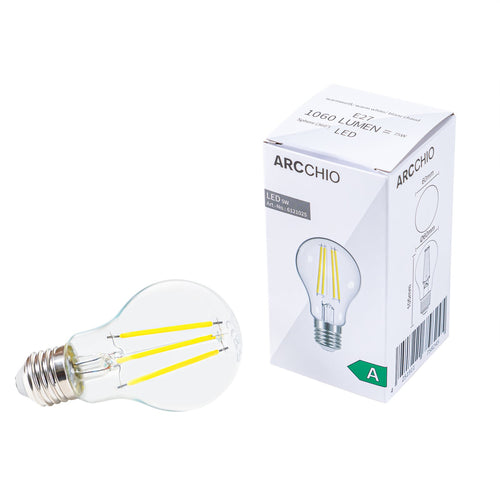 LED filamentpære E27 5W 2700K 1060lm klar Arcchio bakside