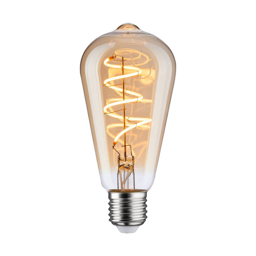 LED filamentpære E27 5W ST64 1800K gull dimbar - Paulmann forfra