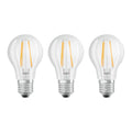 LED filamentpære E27 6,5W 4000K nøytralhvit klar 3-pk forfra