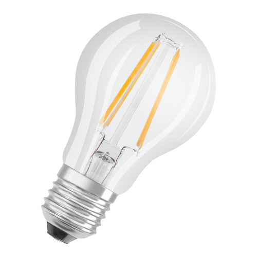 LED filamentpære E27 6,5W 4000K nøytralhvit klar 3-pk bakside