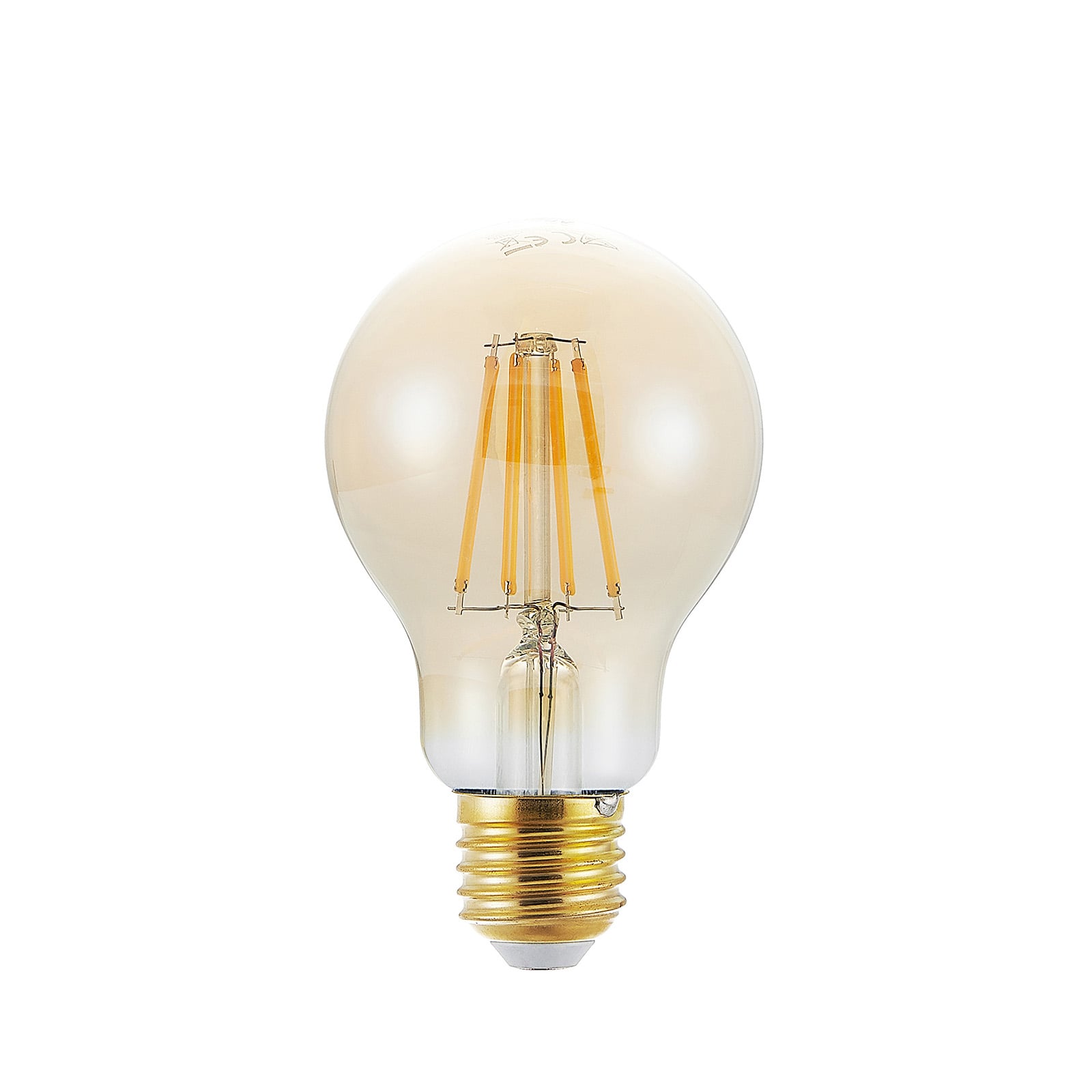 LED filamentpære E27 6,5W 2500K amber 3-stegs dimbar Arcchio bakside