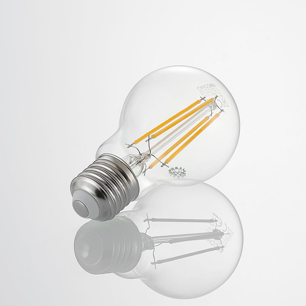 Nærbilde av LED filamentpære E27 6,5W 2700K 3-stegs dimbar klar - Arcchio filament