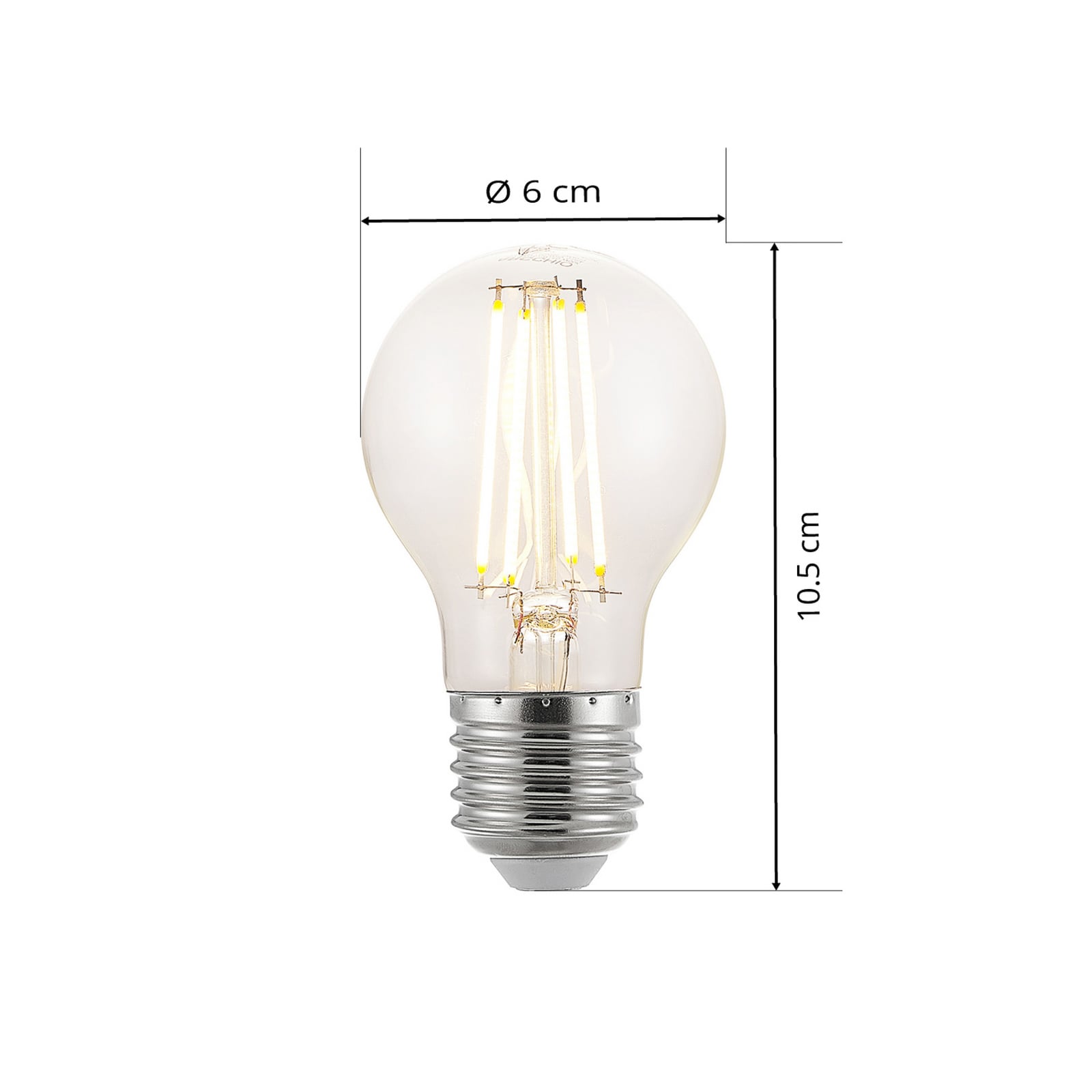 LED filamentpære E27 6,5W 2700K 3-stegs dimbar klar - Arcchio lyser opp
