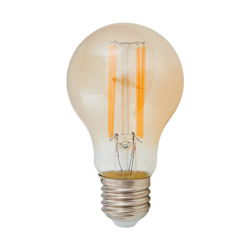 LED filamentpære E27 pæreform 6W 1800K amber - Lindby forfra