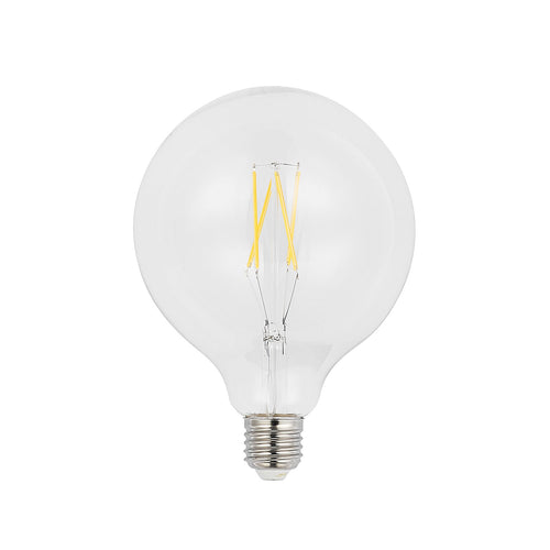 LED filamentpære E27 6W 2700K globe G125 dimbar klar - Arcchio forfra