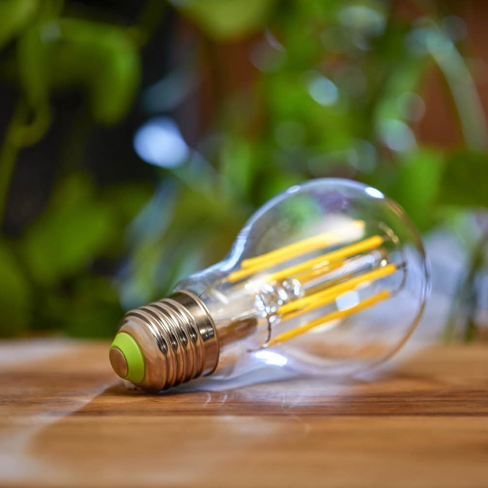 LED filamentpære E27 7,3W 2700K varmhvit klar 1535lm Philips detalj