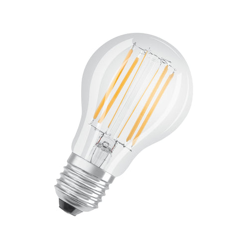 LED filamentpære E27 7,5W 2700K klar 3-pack - OSRAM forfra