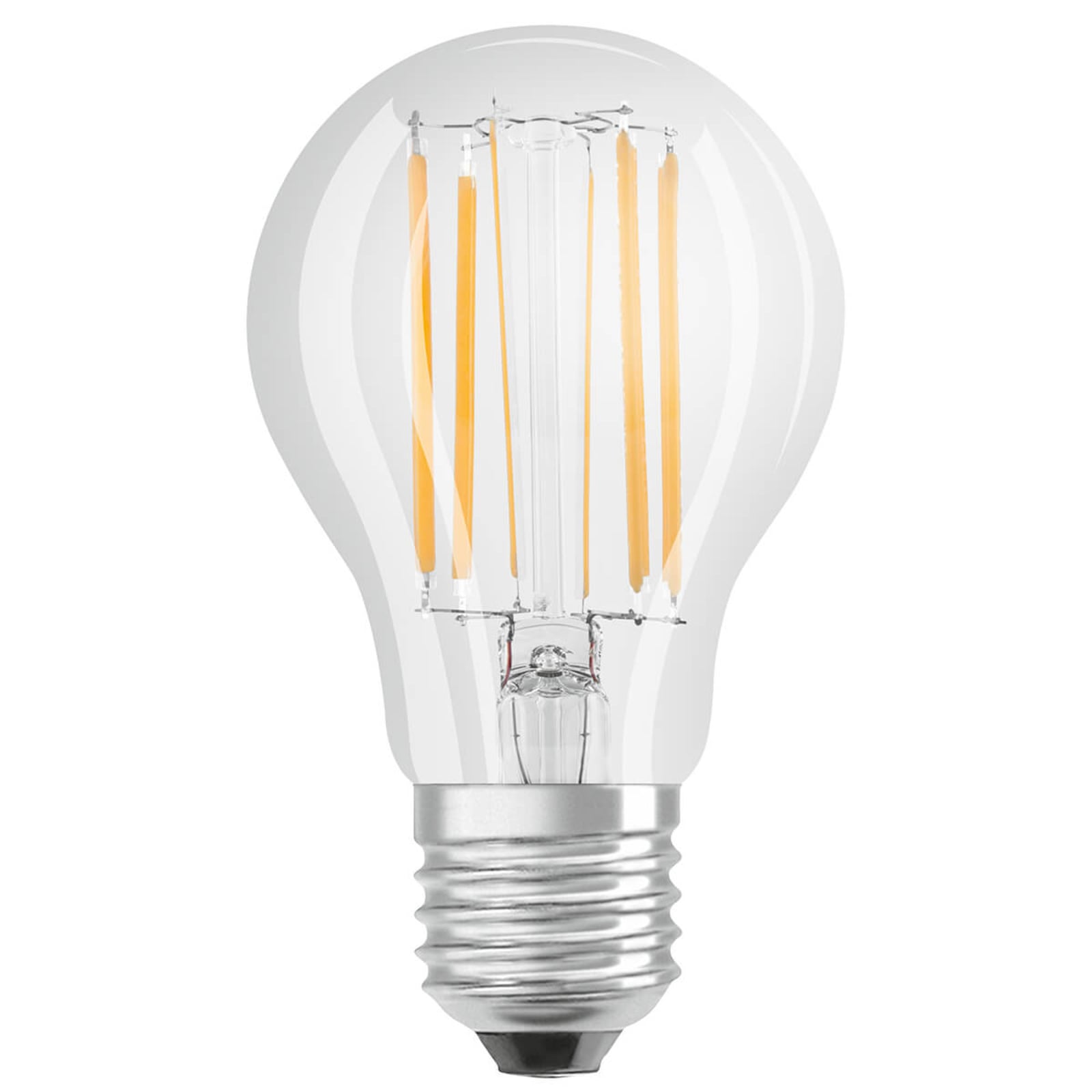 LED filamentpære E27 7,5W 2700K klar dimbar 1055 lm - OSRAM forfra