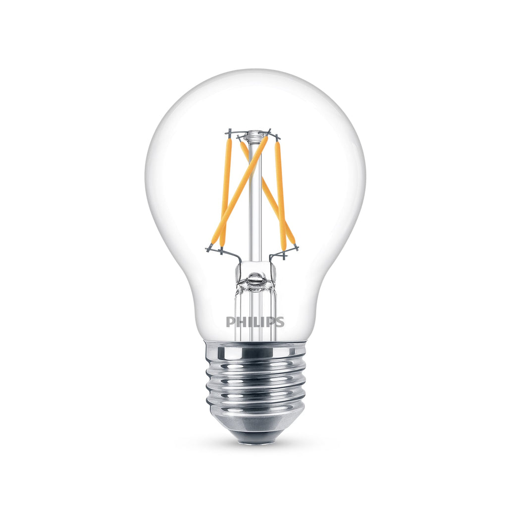 LED filamentpære E27 7,5W SceneSwitch 2200-2700K - Philips forfra