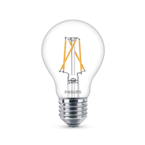LED filamentpære E27 7,5W SceneSwitch 2200-2700K - Philips forfra