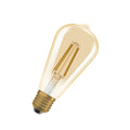 LED filamentpære E27 7,2W Edison 2400K gull dimbar - OSRAM forfra
