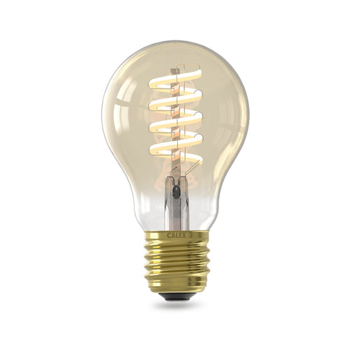 LED filamentpære E27 7W 1800-3000K dimbar gull WiFi Calex forfra