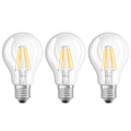 LED filamentpære E27 7W 2700K 806 lm klar 3-pack - OSRAM forfra