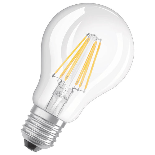 LED filamentpære E27 7W 2700K 806 lm klar 3-pack - OSRAM detalj av filament