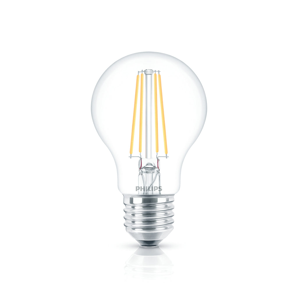 LED filamentpære E27 7W 4000K nøytralhvit Philips forfra
