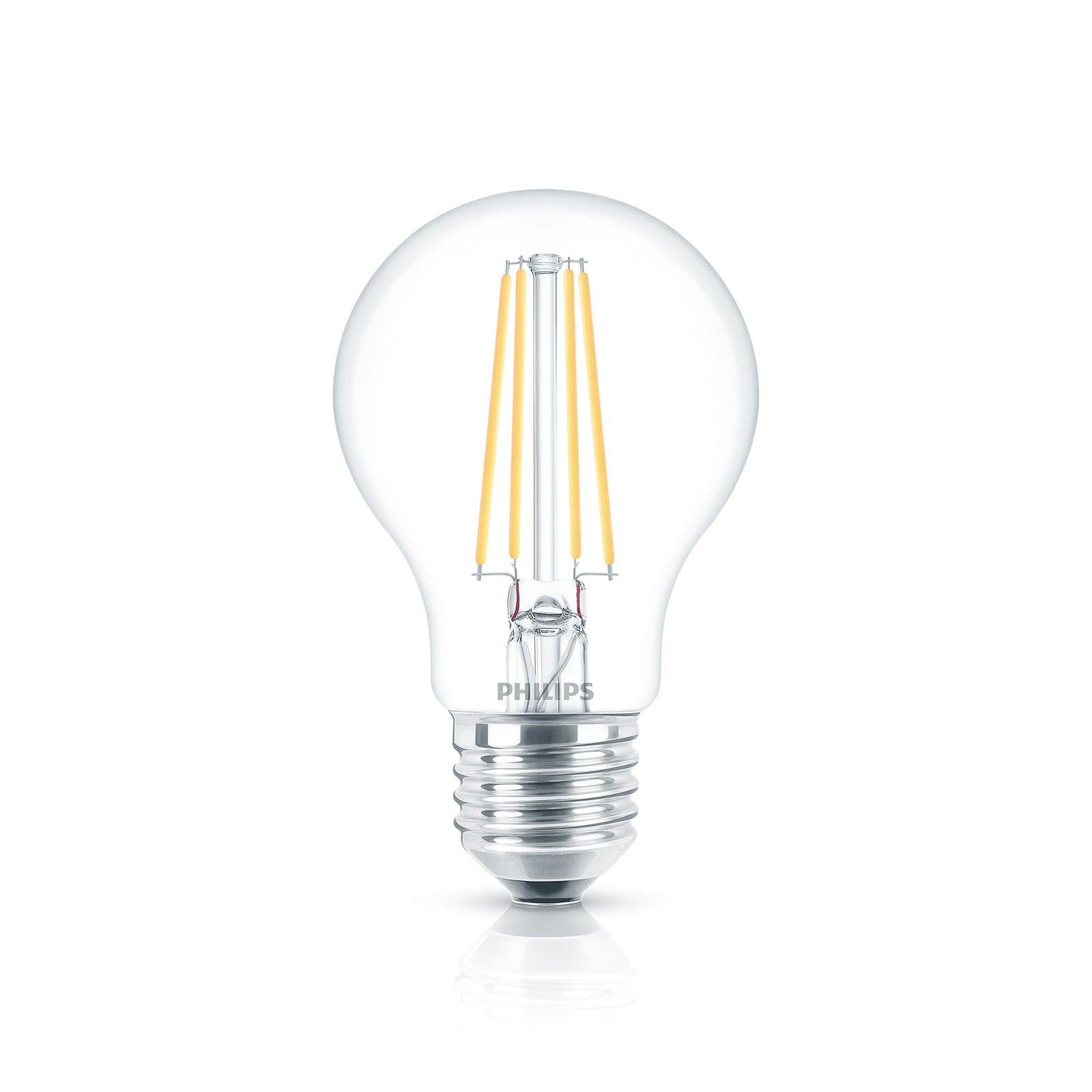 LED filamentpære E27 7W 4000K nøytralhvit Philips forfra