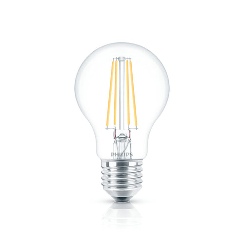 LED filamentpære E27 7W 4000K nøytralhvit Philips forfra