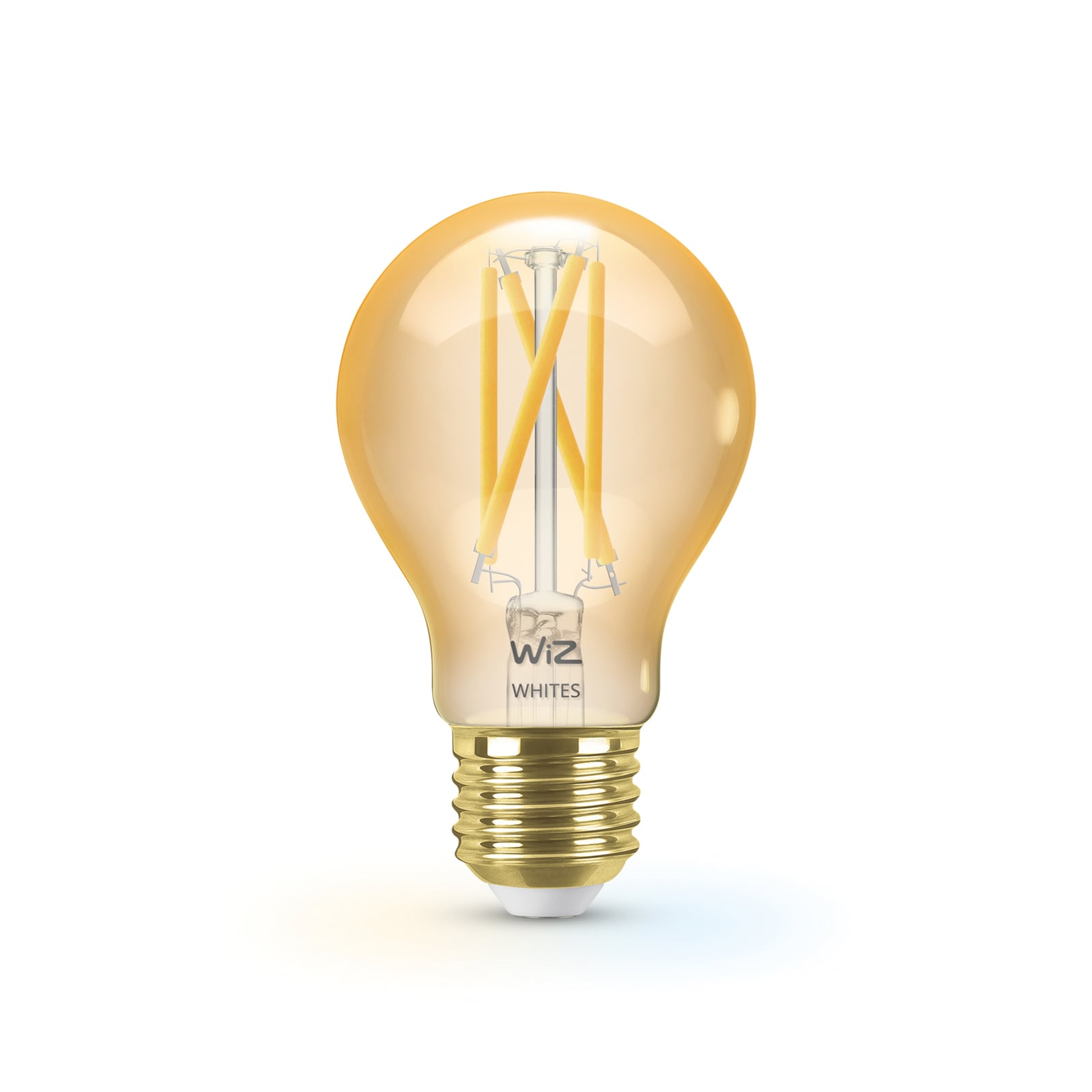 LED filamentpære E27 7W CCT amber dimbar WiFi - WiZ forfra