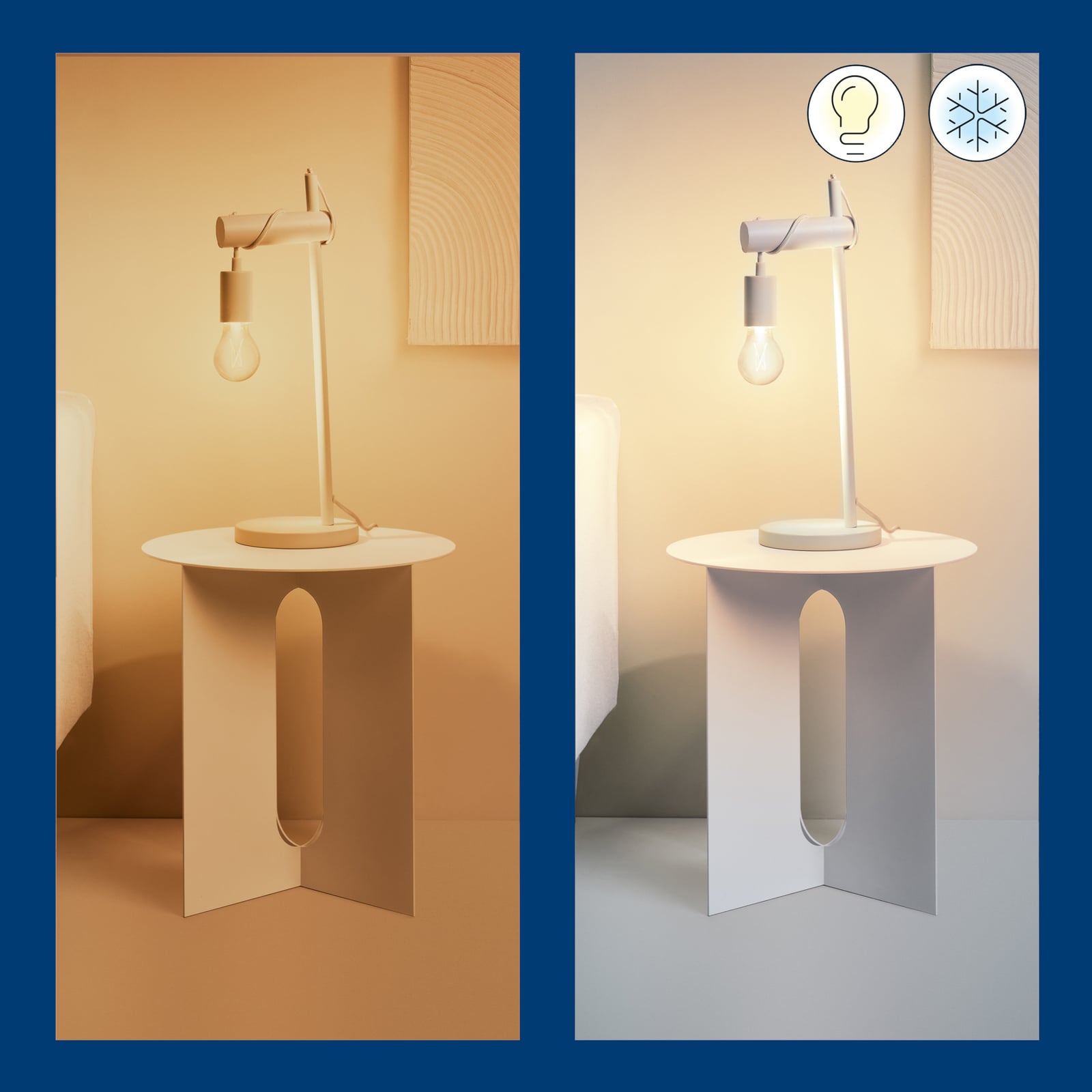 LED filamentpære E27 7W CCT amber dimbar WiFi - WiZ montert i lampe