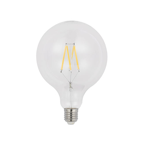 LED filamentpære E27 8W 2700K G125 globe dimbar klar - Arcchio forfra