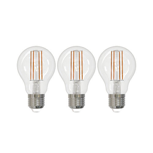 LED filamentpære E27 8W 2700K klar dimbar 3-pk - Arcchio forfra