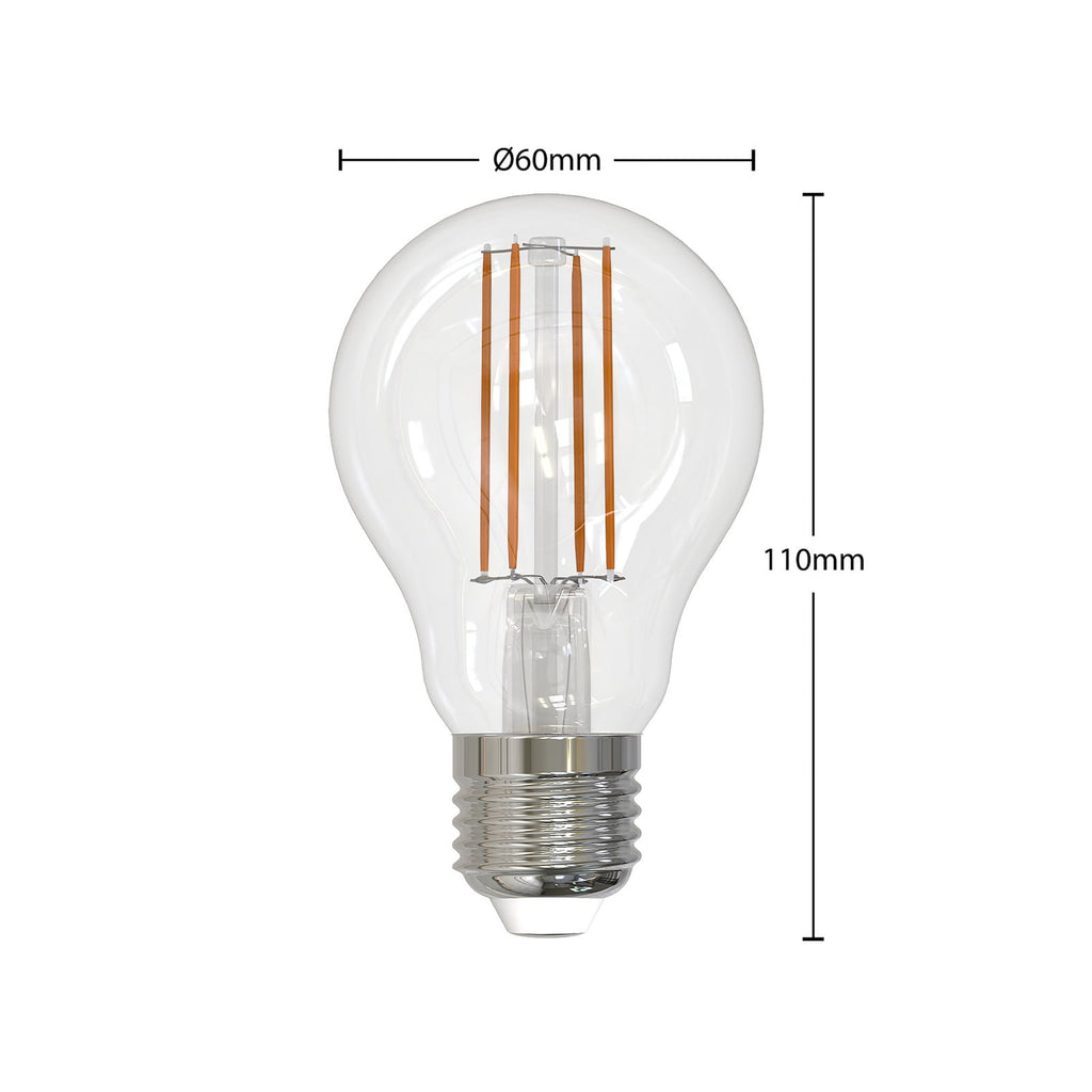 Detaljbilde av LED filamentpære E27 8W 2700K klar dimbar 3-pk - Arcchio