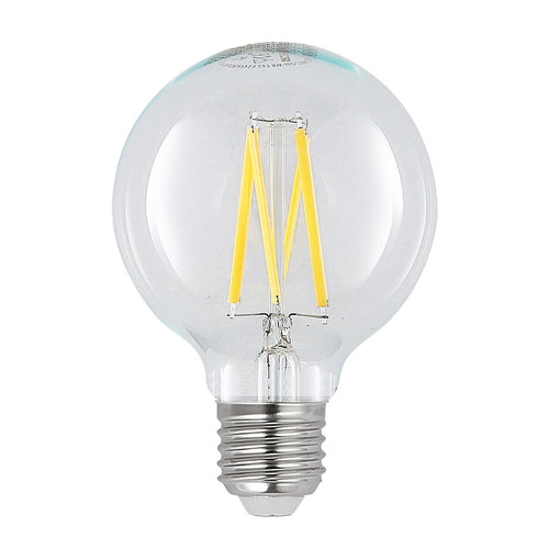 LED filamentpære E27 8W G80 2700K dimbar klar - Arcchio forfra