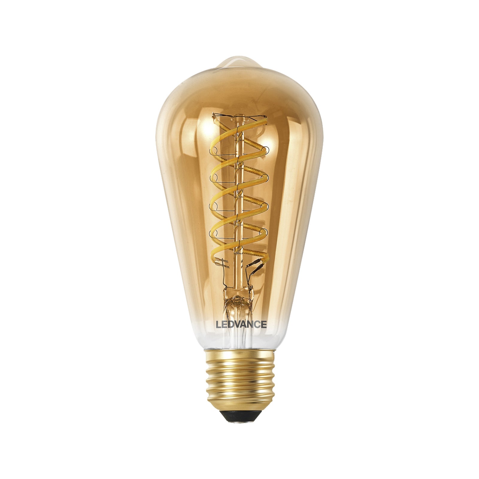 LED filamentpære E27 8W WiFi dimbar gull LEDVANCE SMART+ forfra