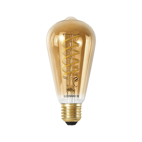 LED filamentpære E27 8W WiFi dimbar gull LEDVANCE SMART+ forfra