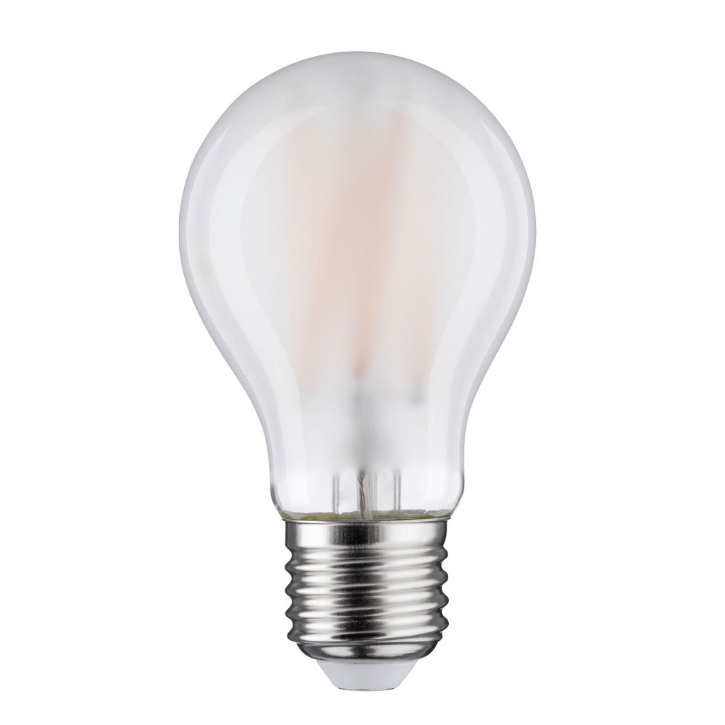 LED filamentpære E27 9W 2700K matt glass Paulmann bakside