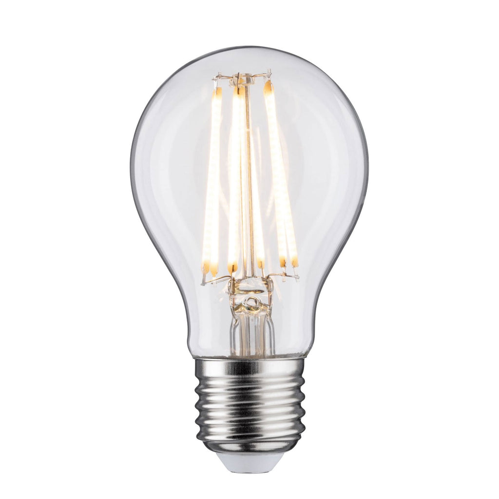 LED filamentpære E27 9W 2700K varmhvit klar - Paulmann forfra