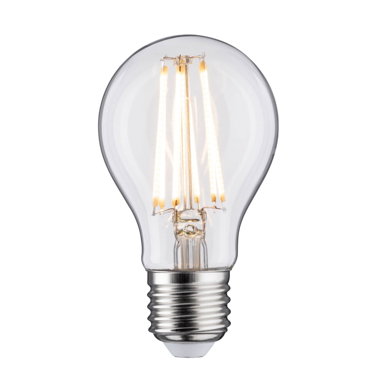 LED filamentpære E27 9W 2700K varmhvit klar - Paulmann forfra