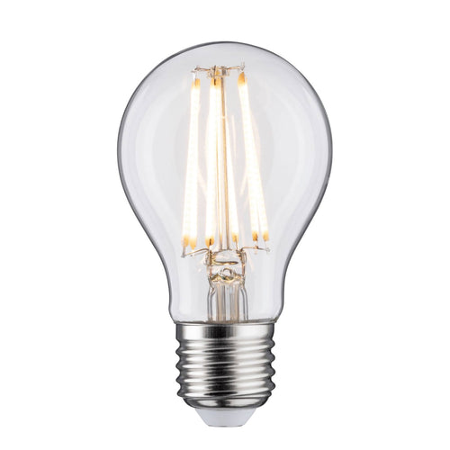 LED filamentpære E27 9W 2700K varmhvit klar - Paulmann forfra