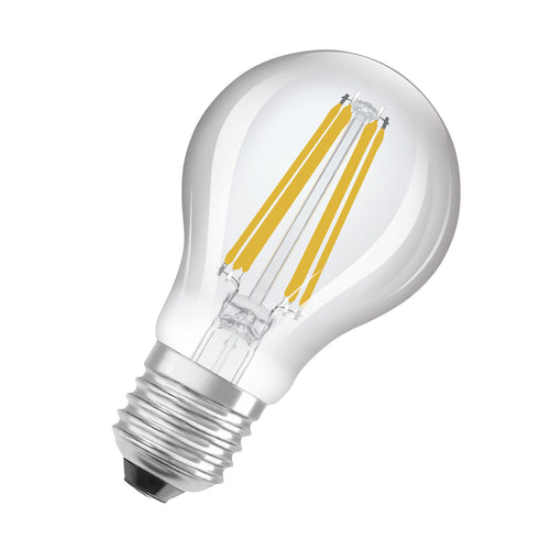 LED filamentpære E27 A60 5W 1055lm 3000K klar OSRAM forfra