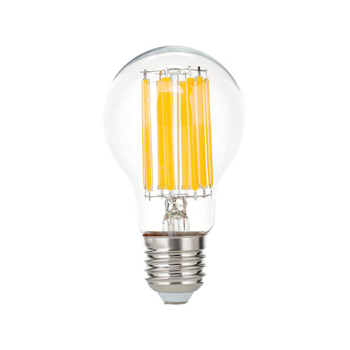LED filamentpære E27 A60 klar 15W 2700K dimbar 2000lm - ORION forfra