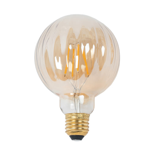 LED filamentpære E27 G95 3,8W 2700K dimbar amber 2-pk bakside