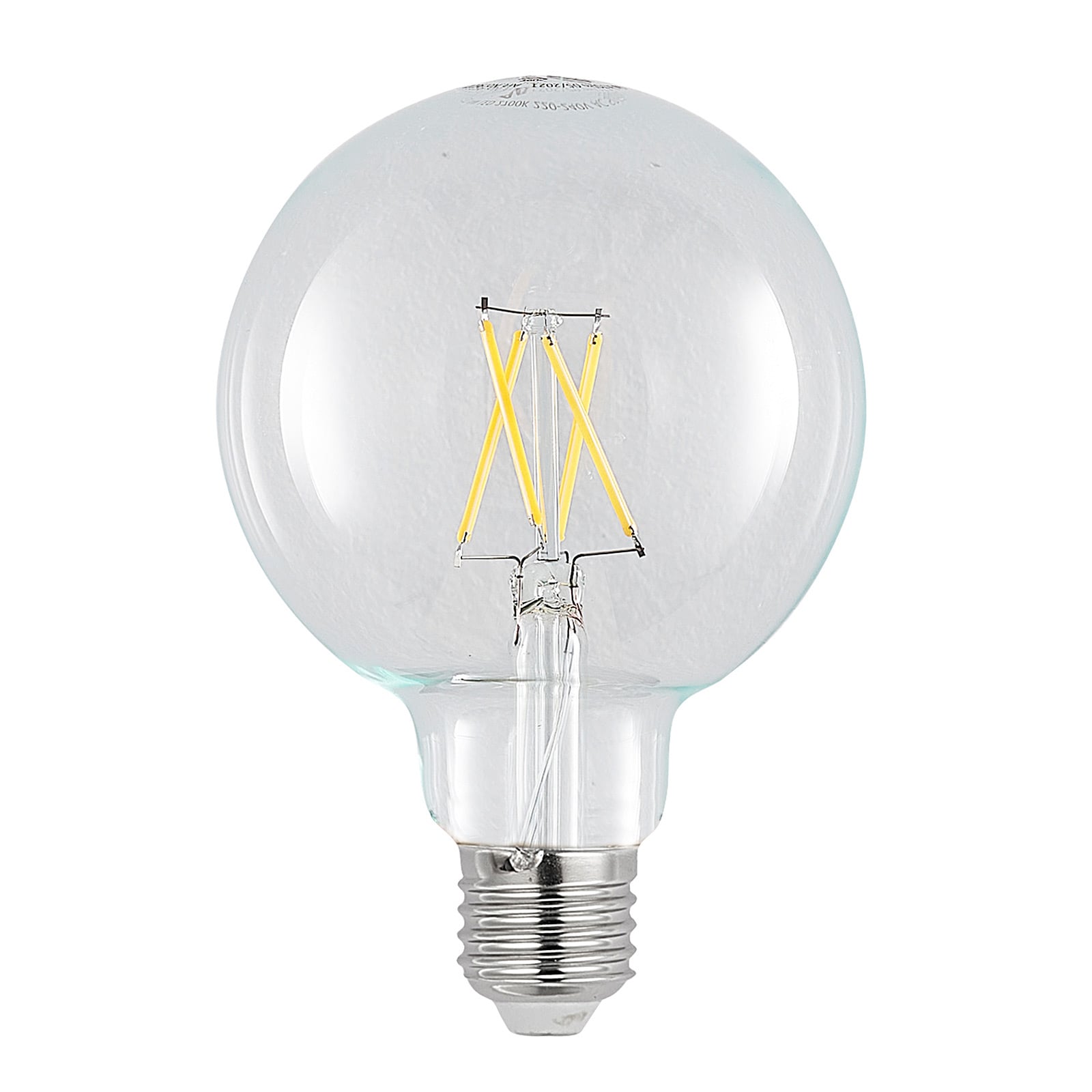 Frontbilde av LED filamentpære E27 G95 globe 4W dimbar klar 2700K - Arcchio
