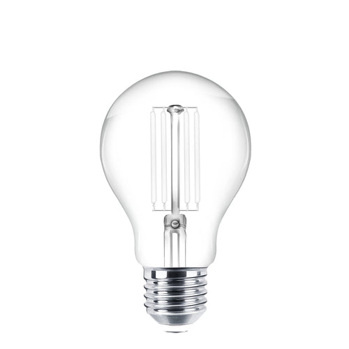 LED filamentpære E27 pæreform 7W 2700K klar 806lm - Prios sett forfra