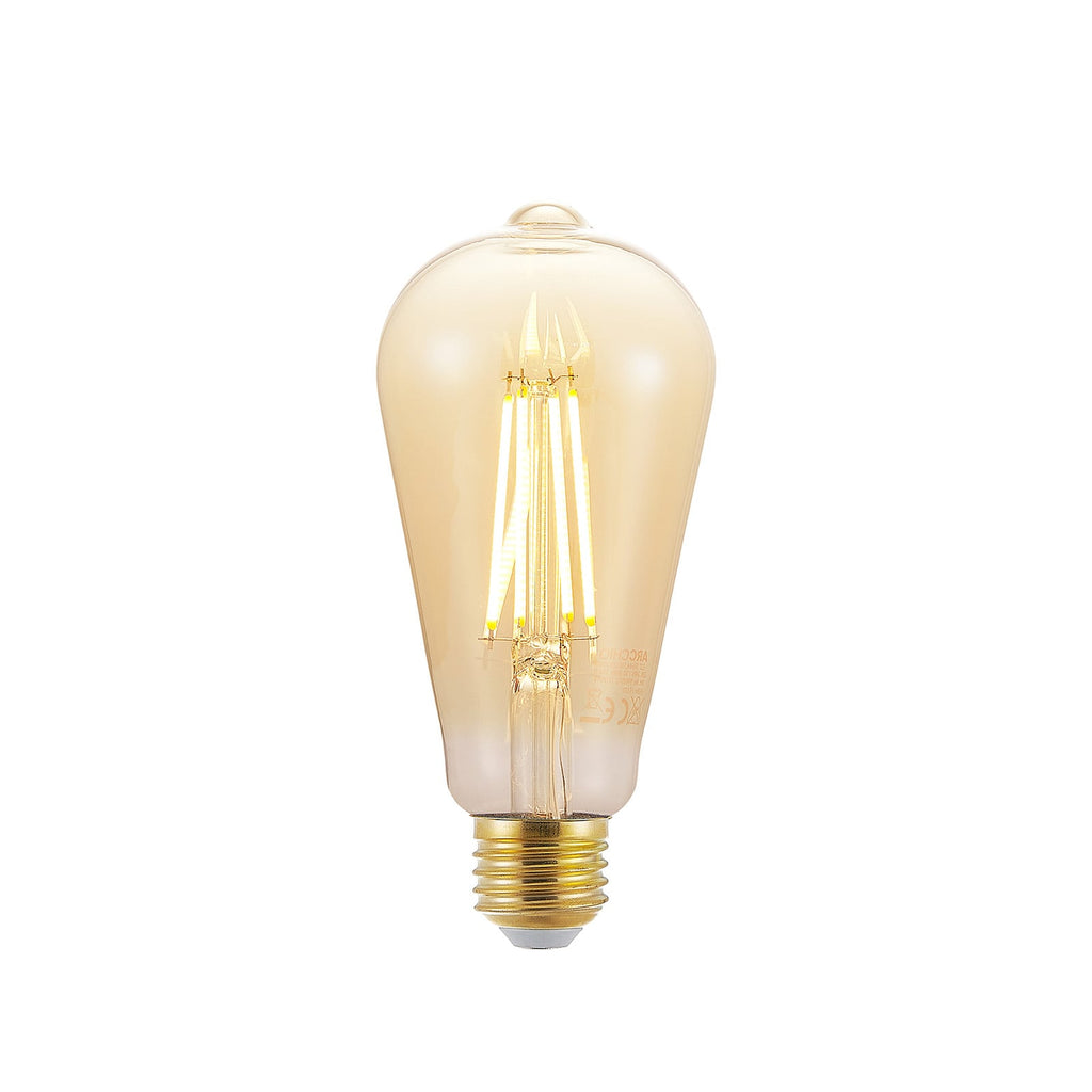 LED filamentpære E27 ST64 6,5W 2500K amber dimbar Arcchio forfra