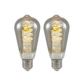 LED filamentpære E27 ST64 4W 1800K dimbar titan forfra