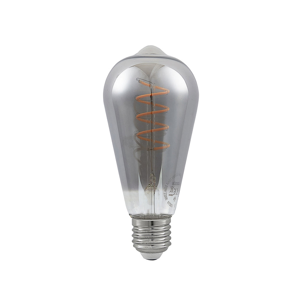 Bakside LED filamentpære E27 ST64 4W 1800K dimbar titan
