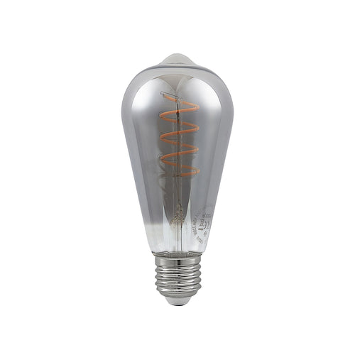 Bakside LED filamentpære E27 ST64 4W 1800K dimbar titan