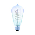 LED filamentpære E27 ST64 4W 2000K dimbar iriserende forfra