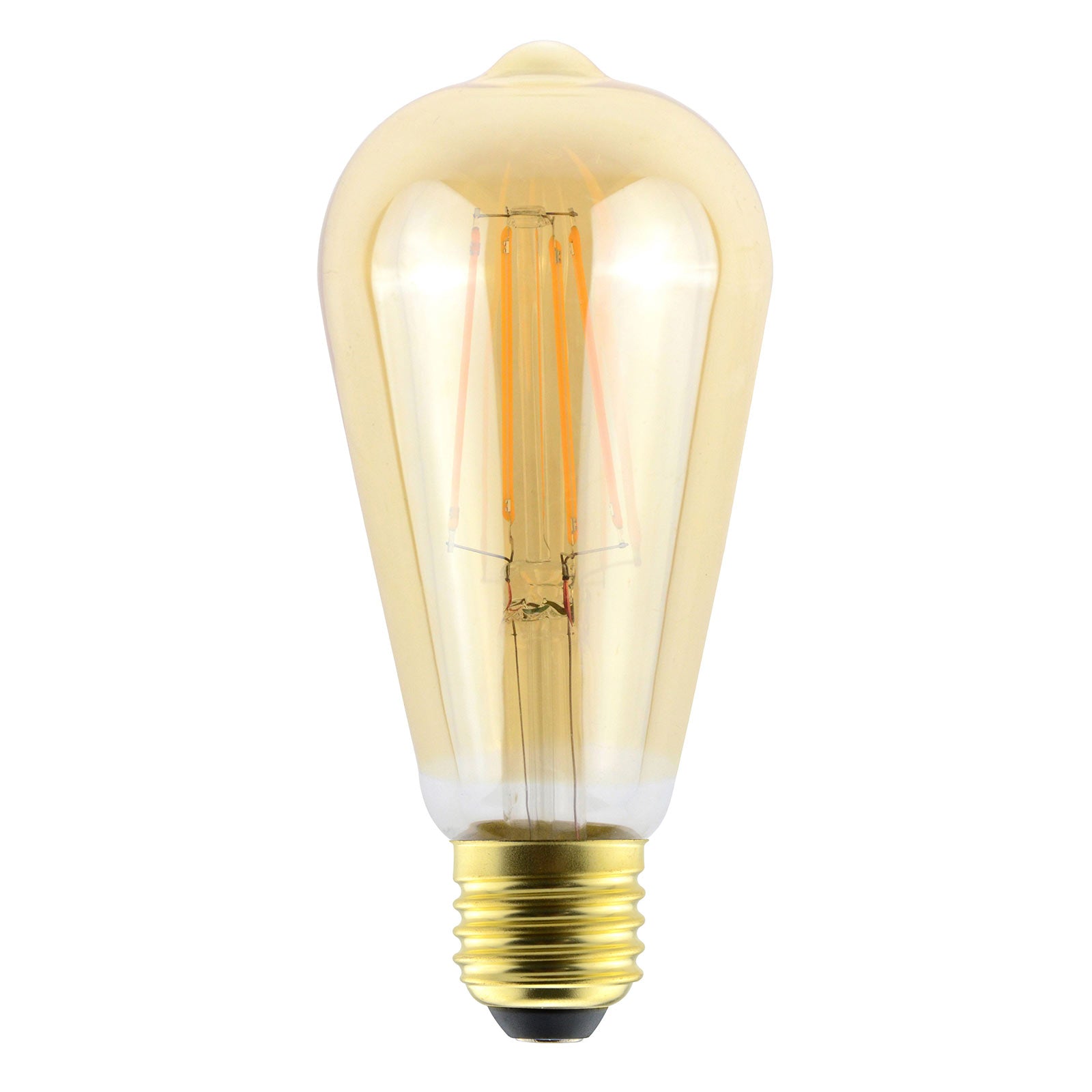 LED-filamentpære E27 ST64 6W 2500K gull dimbar - Sylvania forfra