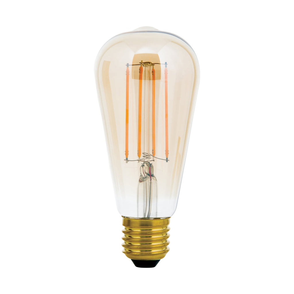 LED filamentpære E27 ST64 6W amber dimbar 2200K - ORION bakside