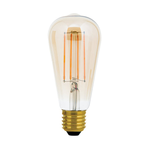 LED filamentpære E27 ST64 6W amber dimbar 2200K - ORION bakside