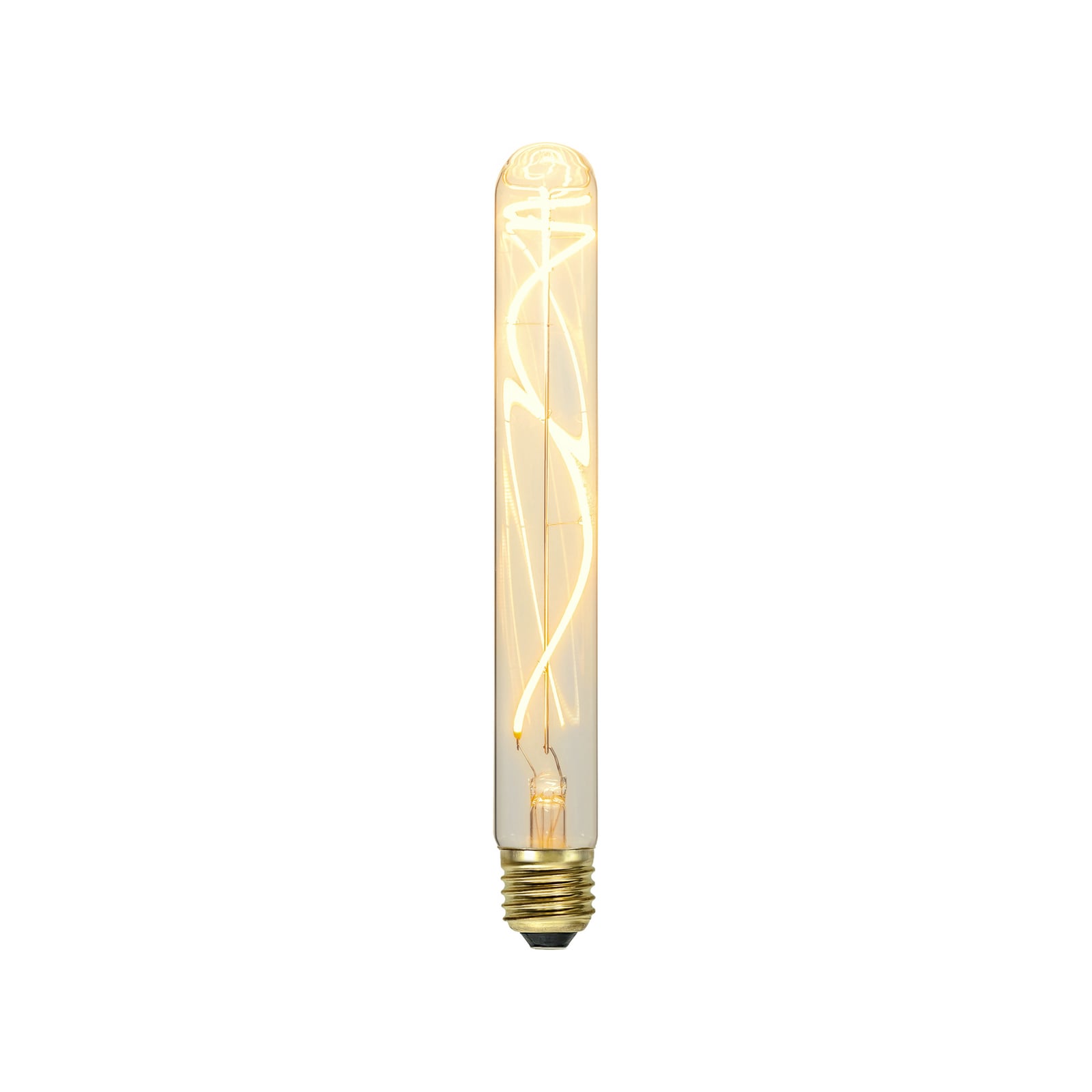 LED filamentpære E27 T30 rørform 3,4W 2200K dimbar forfra